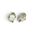 View of Herkimer Diamond Stud Earrings - Prong Set Nugget