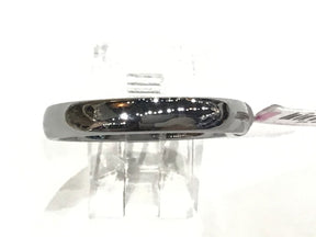 Polished silver tungsten 4mm domed comfort-fit band