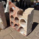 Rustic Onyx Wine Rack with 8 Holes