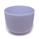 10-inch amethyst quartz singing bowl in lavender, angled view showing frosted interior