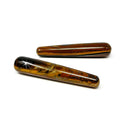 Two tiger's eye massage wands with golden and honey chatoyant banding