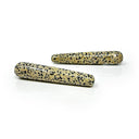 Two dalmatian jasper massage wands, cream stone with black speckles