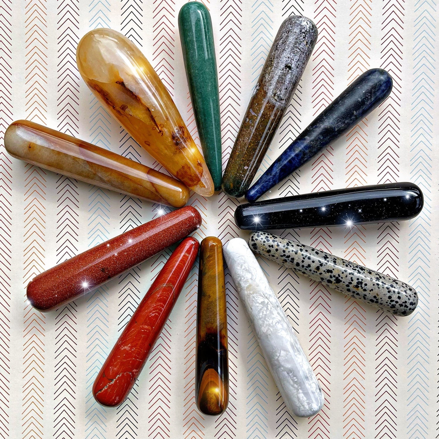 Baguette de massage en cristal naturel