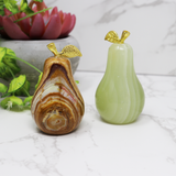 Green Talan Onyx Pear Carving (Sold in Singles)