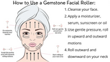 Rouleau facial en quartz avec accessoires en or rose