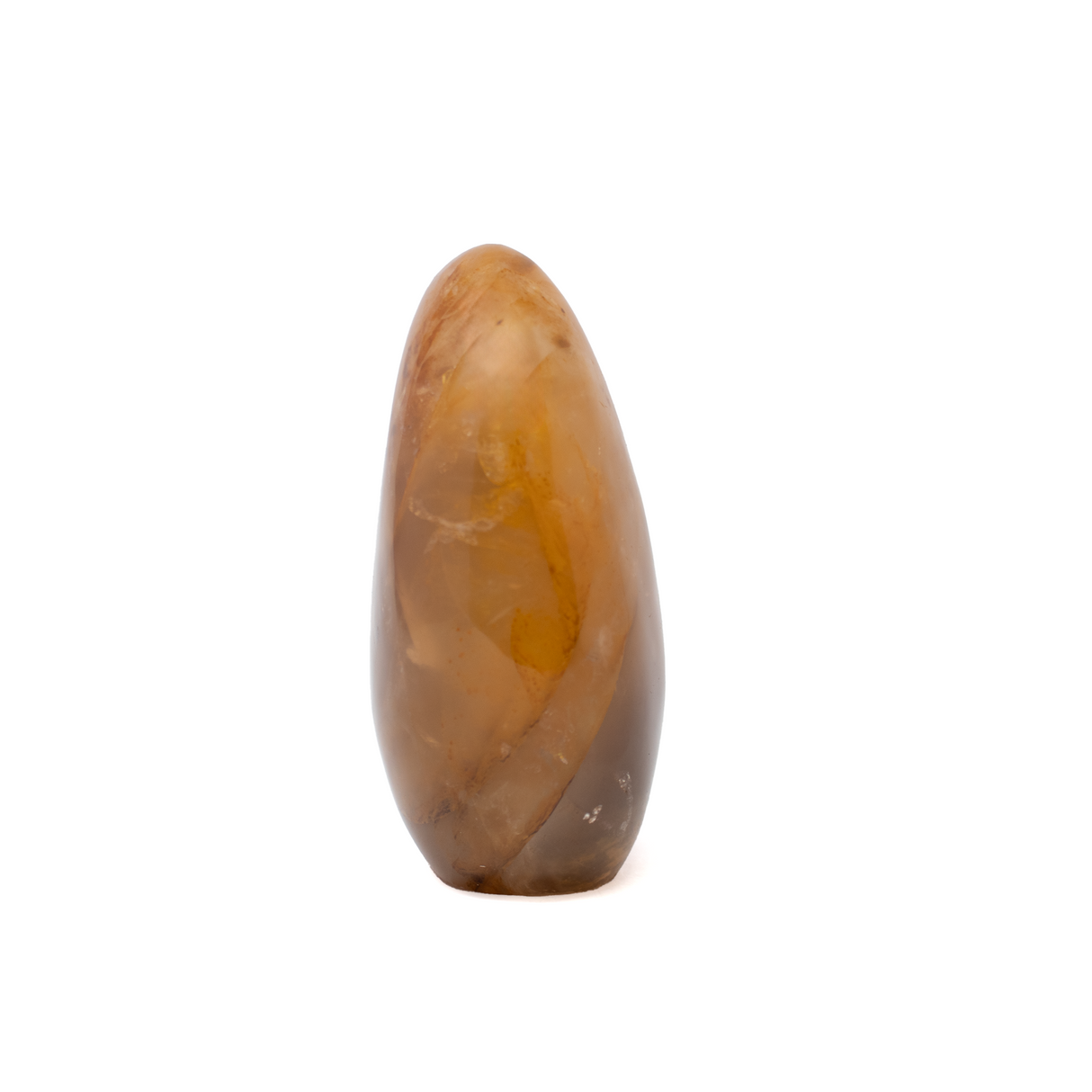 Golden Healer Freeform Polished With Cut Base - Dark Yellow Hematoid Quartz