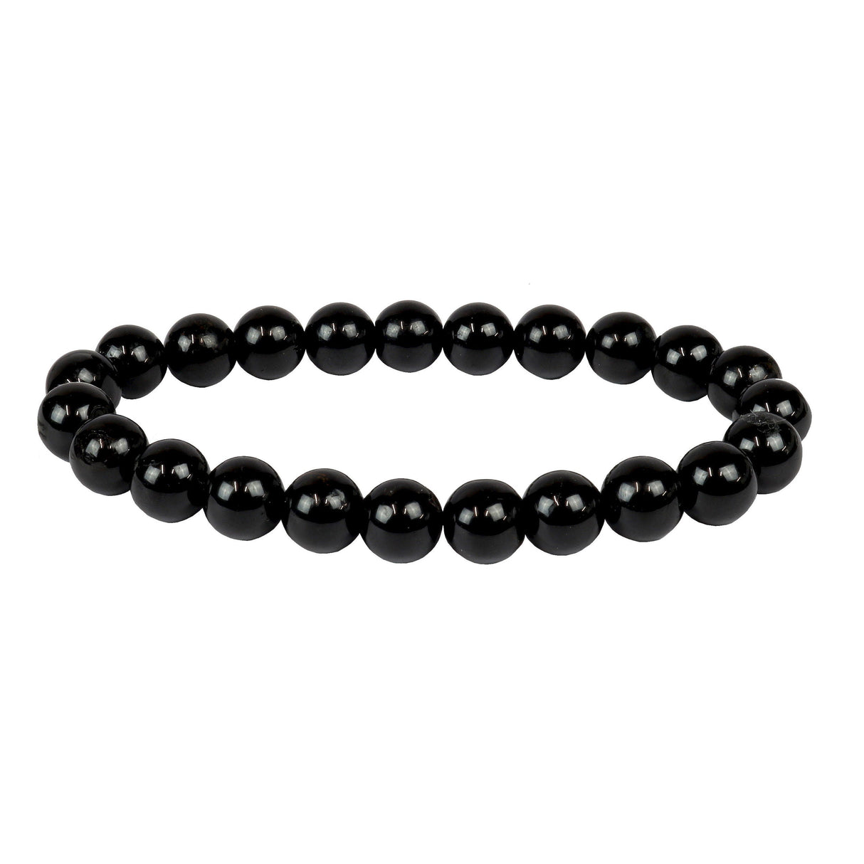 Black Tourmaline Beaded Bracelet 8mm