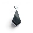 Rare Earth Gallery faceted Lodolite Garden Quartz pendant featuring dark green phantom inclusions in a silver setting.