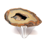 View of Laguna Agate Geode - Brown Face With Deep Druze Pocket