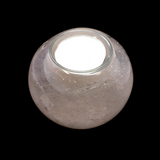 View of Clear Quartz Sphere Candle Holder