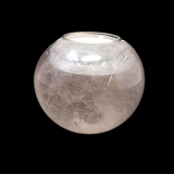 Clear Quartz Sphere Candle Holder