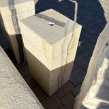 Zebra Fossil Onyx Block Fountain - Double Vertical Banding