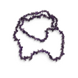 Rare Earth Gallery 32-inch amethyst chip necklace featuring polished purple gemstone fragments on a strand.