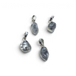 Rare Earth Gallery bezel set Herkimer diamond pendants featuring clear double-terminated quartz crystals in silver