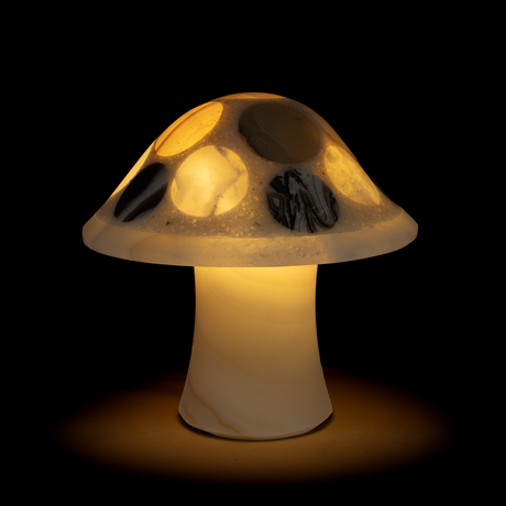 View of Shroominary Luminary - Small White Mushroom Lamp