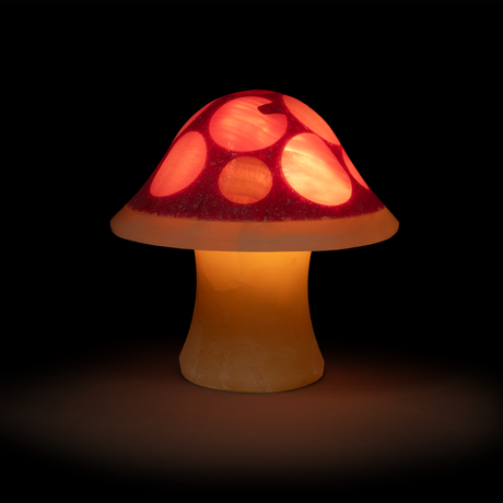 View of Shroominary Luminary - Small Pink Mushroom Lamp