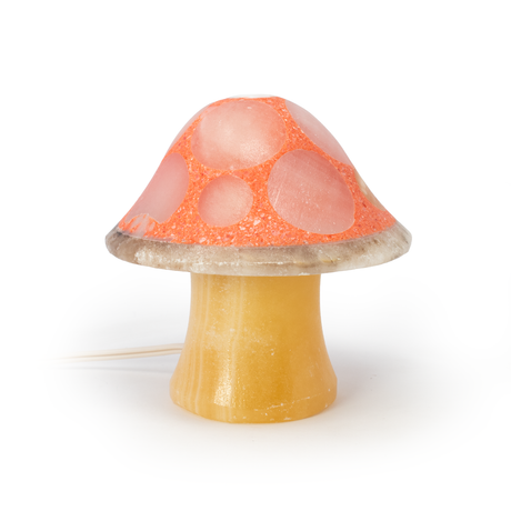 View of Shroominary Luminary - Small Orange Mushroom Lamp