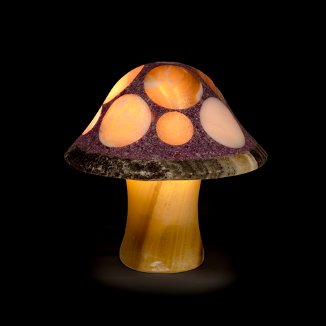 View of Shroominary Luminairy - Small Purple Mushroom Lamp