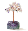 Gemstone Beaded Crystal Tree On Fluorite Base