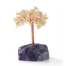 Gemstone Beaded Crystal Tree On Fluorite Base