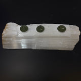 Selenite Log 3 Tealight Candle Holder - Medium