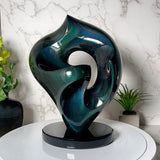 Rare Black Rainbow Sheen Obsidian Sculpture