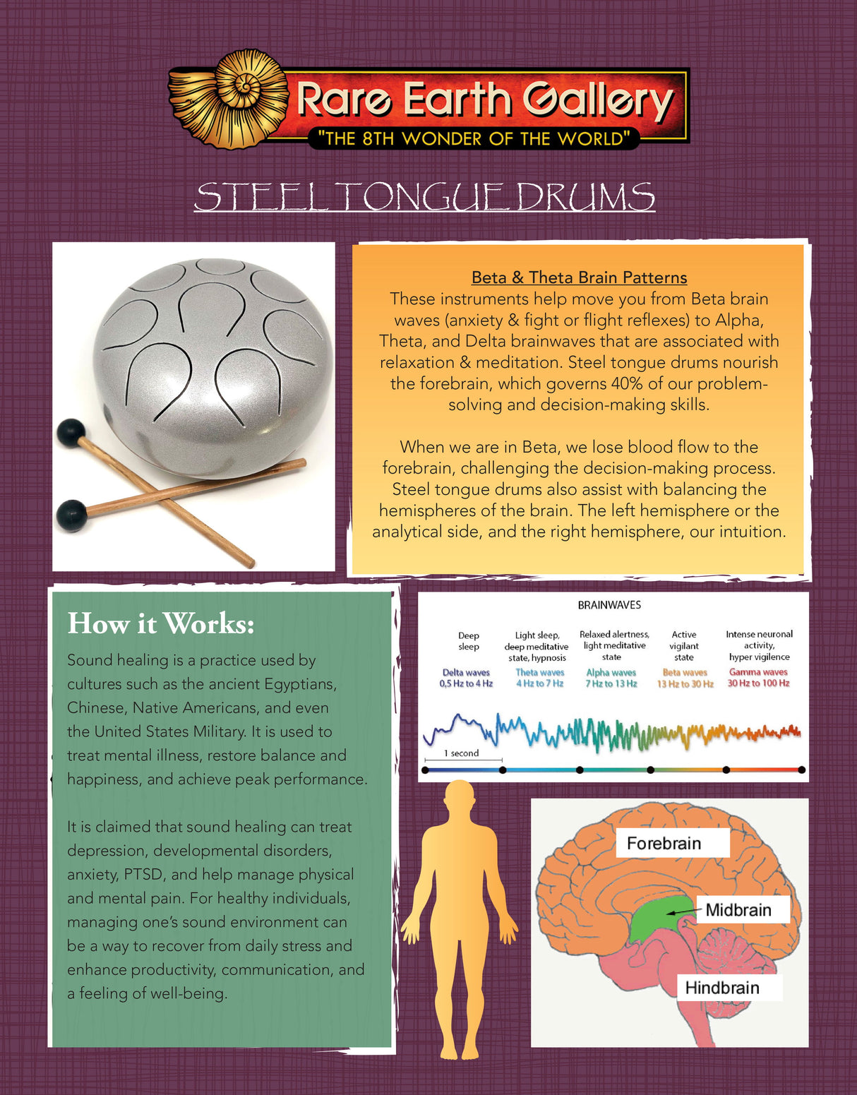 13 Centimeter Pentatonic Steel Tongue Drum