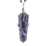 Lepidolite Wire Wrapped Pendant A Quality
