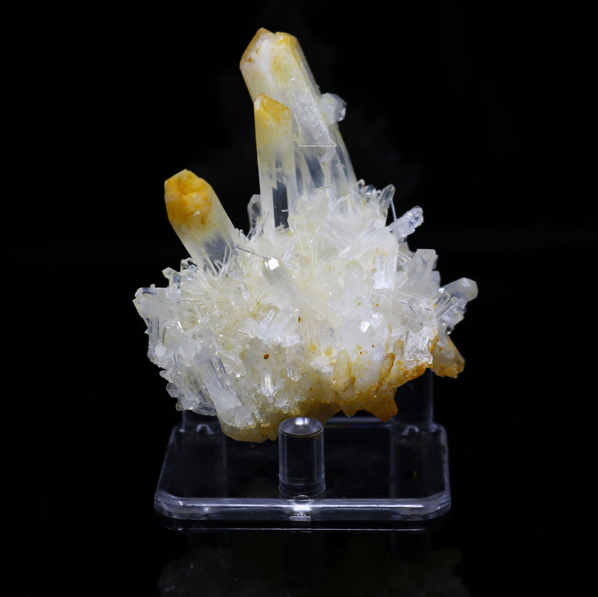 Mango Quartz Cluster on Acrylic Stand from Colombia