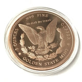 Pièce de monnaie en cuivre pur 999 Liberté 5oz avec profil de Liberté et aigle chauve au dos