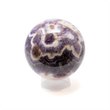 Chevron Amethyst Sphere on Lucite Stand