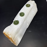 Selenite Log 3 Tealight Candle Holder - Medium