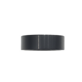 Rare Earth Gallery 9mm black tungsten ring with a brushed finish and pipe cut design