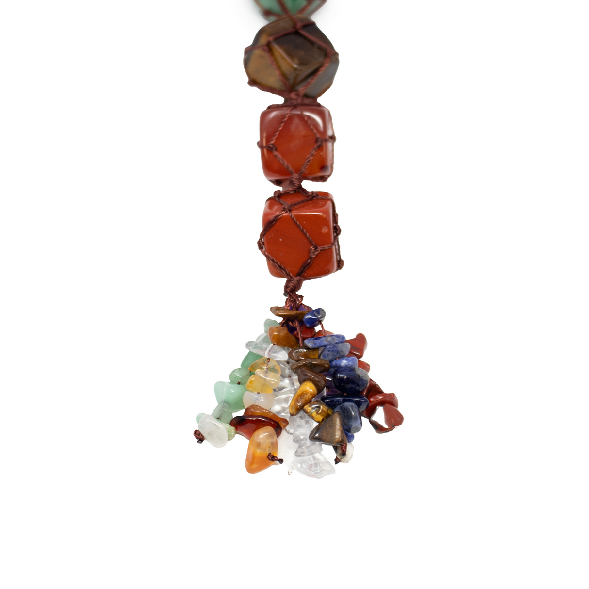 View of 7 Chakra Car Mirror Hanger
