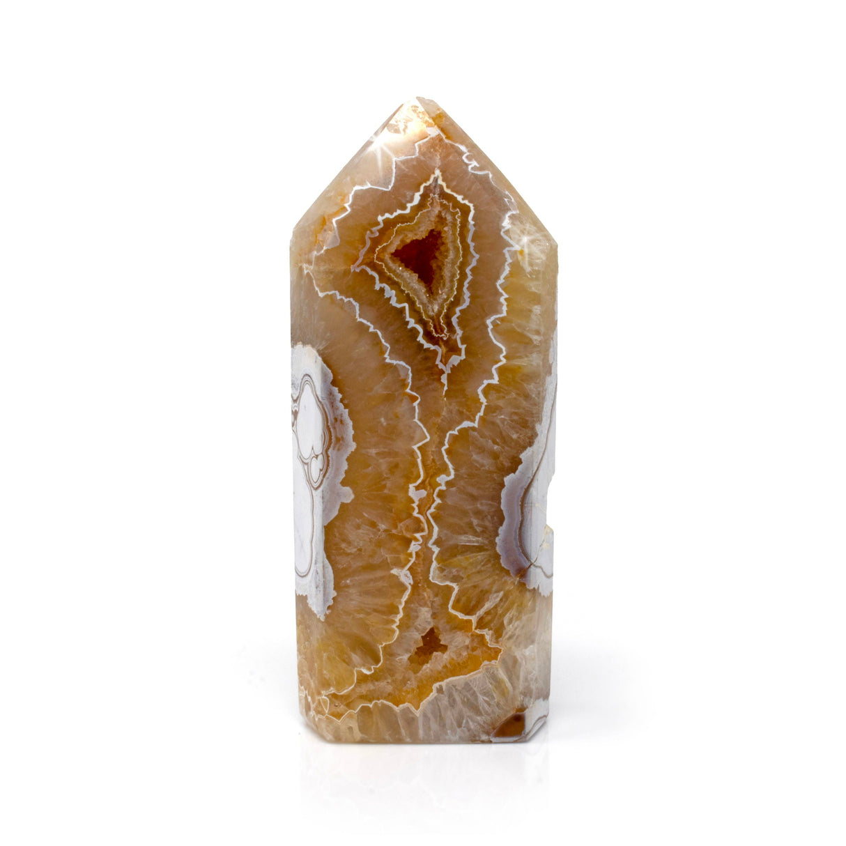 Agate Druze Geode Point from Brazil
