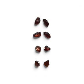 Rare Earth Gallery cognac amber nugget stud earrings featuring polished organic gemstone shapes on silver posts
