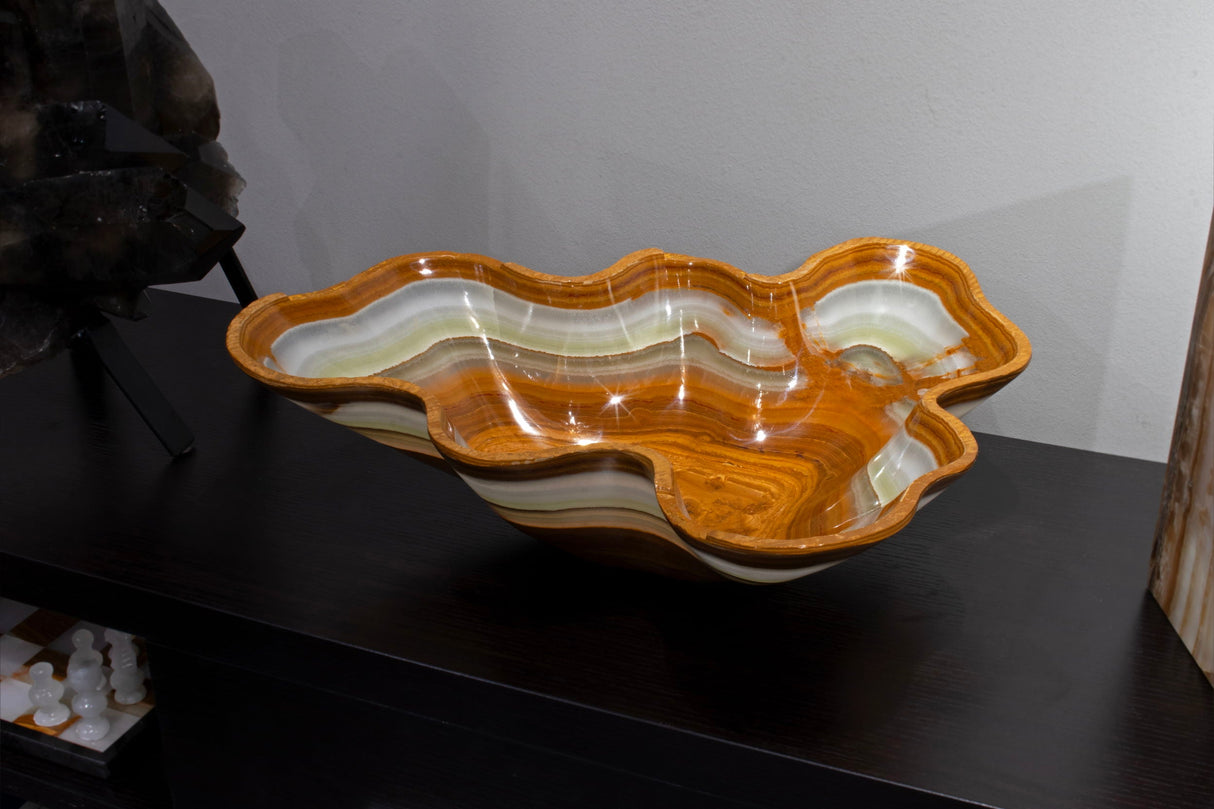 Green Onyx Talan Onyx Vessel High-Polished