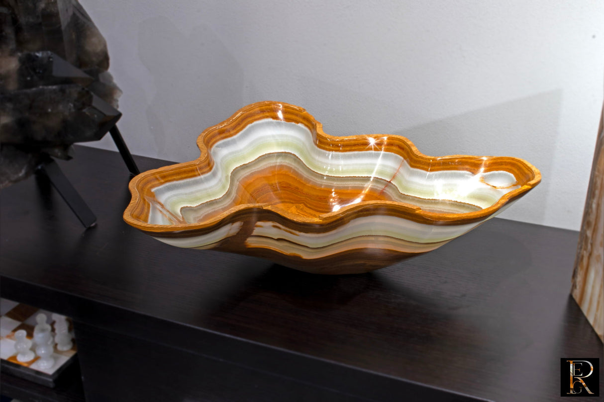 Green Onyx Talan Onyx Vessel High-Polished
