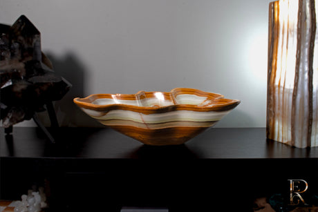 View of Green Onyx Talan Onyx Vessel High-Polished