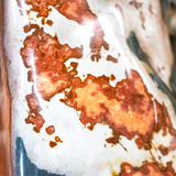 Polychrome Jasper Freeform Polished with Vivid Colors on Custom Rotating Base