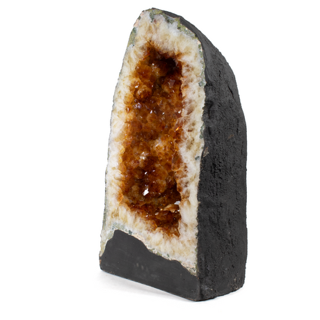 View of Citrine Cathedral With Brillant White Calcite In Center