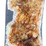 Citrine Cathedral With Agate Bulb On Side & Calcite Inclusion