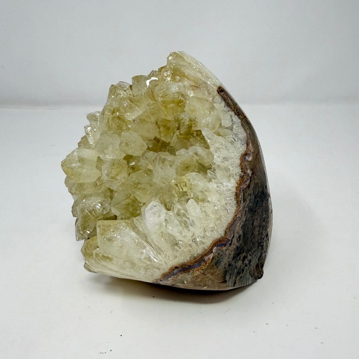Natural Citrine Crystal Cluster - Polished Stalactite Bulb with Cut Base