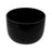 Glossy black 10-inch gem-infused quartz crystal singing bowl with dark open interior