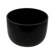 Glossy black 10-inch gem-infused quartz crystal singing bowl with dark open interior