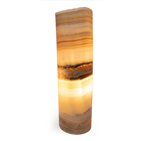 View of Amber Onyx Cylinder Luminary