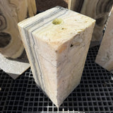 Zebra Fossil Onyx Fountain - Block With Amber Layer