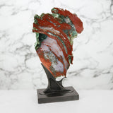 A++ Quality Ocean Jasper Slice on Custom Stand from Madagascar