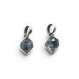 Rare Earth Gallery double-terminated Herkimer Diamond crystal pendants set in polished silver settings.