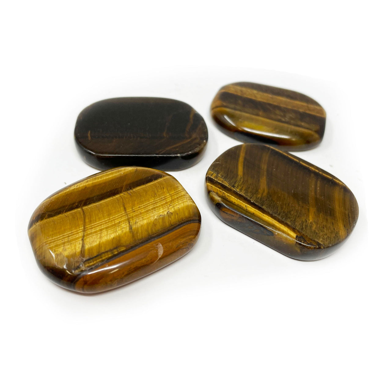 Tigers Eye Flat Stone from Africa (Singles)